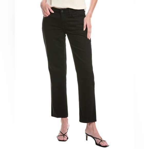 NWT L’Agence Nevia Low Rise Straight Jeans Noir Black Casual Everyday Sz 25
